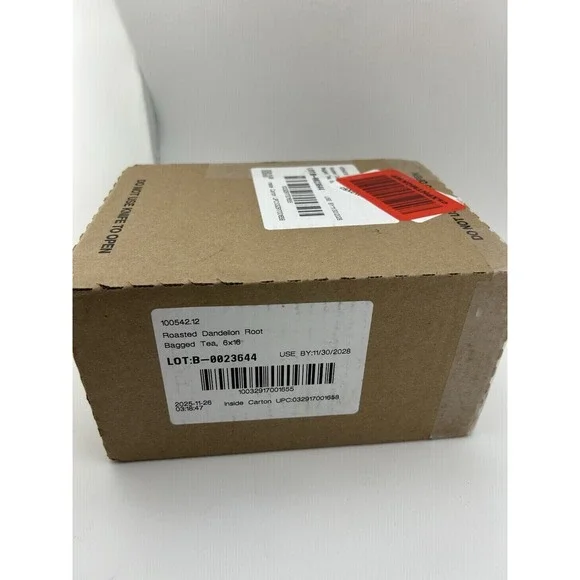 Organic Roasted Dandelion Root Tea Bags Herbal Caffeine-Free Detox Wellness 96ct - Picture 6 of 9